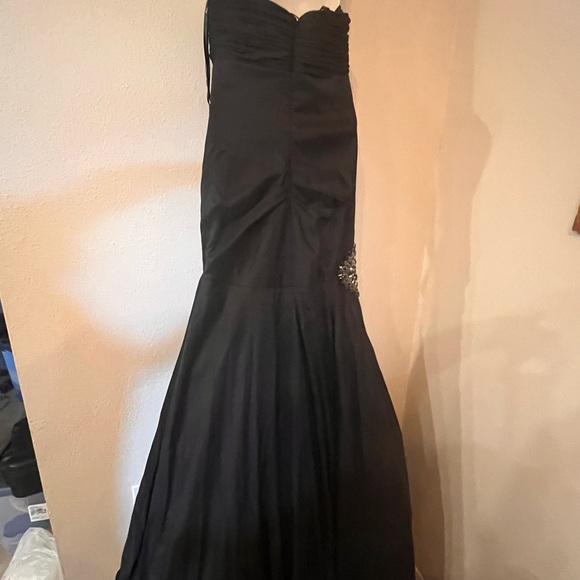 👗NWT Jovani Sz 2 sweetheart neck strapless mermaid ball gown black dress - Picture 5 of 16